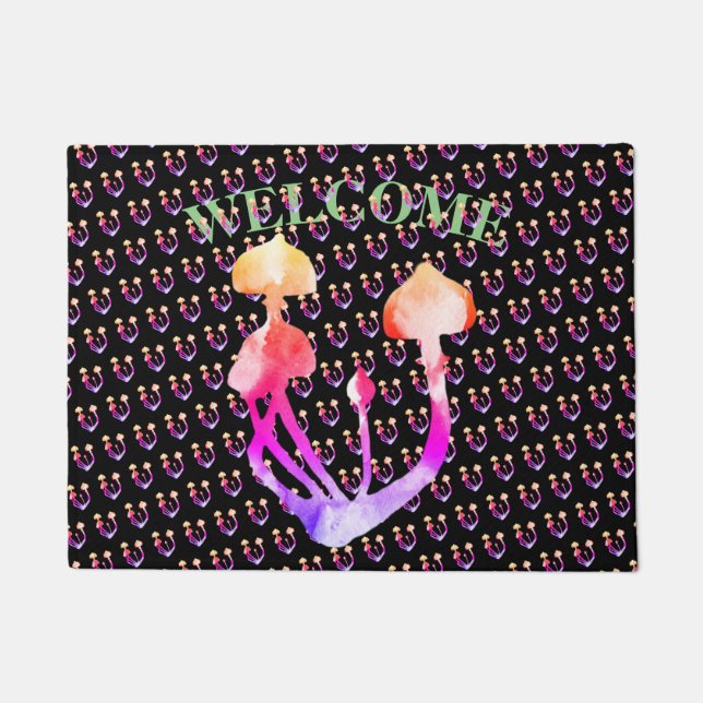 Funny Magic Mushrooms Doormat (Front)