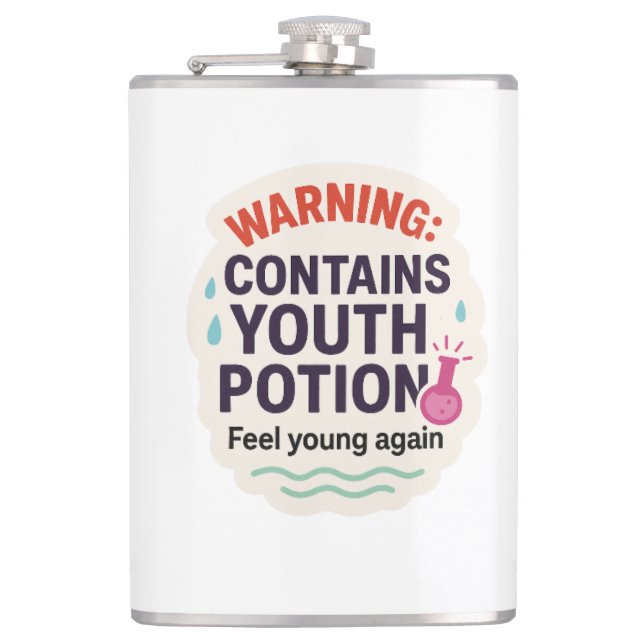 Funny Magical Elixir Design Flask (Front)
