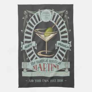 Funny Magical Martini Cocktail Personalized Kitche Kitchen Towel