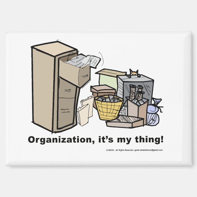 Funny magnet about organization (Front)