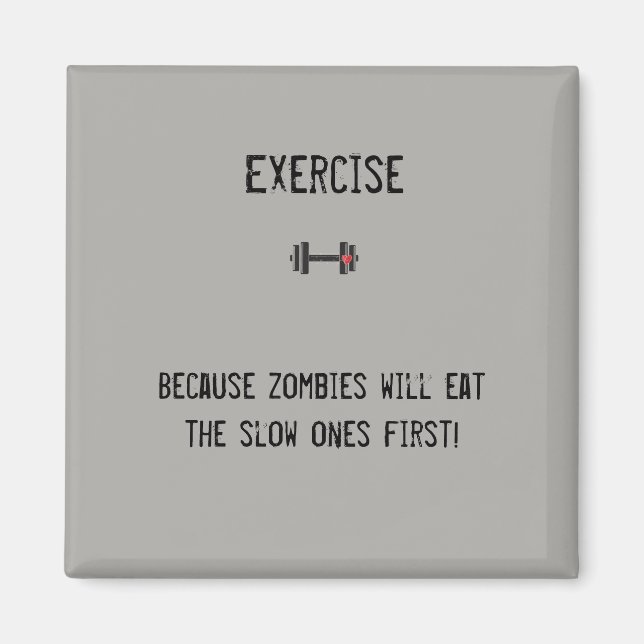 Funny magnet for fitness lovers! (Front)