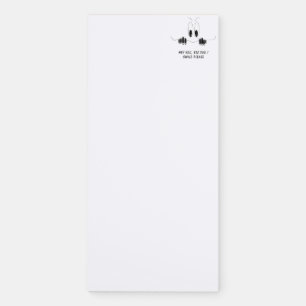 Funny Magnetic Notepad Curiosity Eyes Custom Text