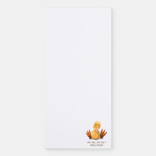 Funny Magnetic Notepad Happy Duck _ Custom Text