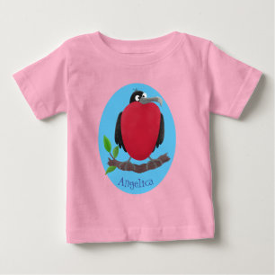 Funny magnificent frigate bird cartoon baby T-Shirt