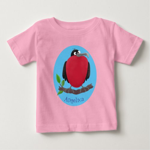 Funny magnificent frigate bird cartoon baby T_Shirt