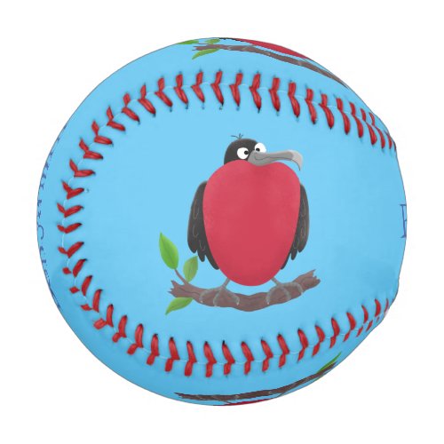 Funny magnificent frigate bird cartoon baseball