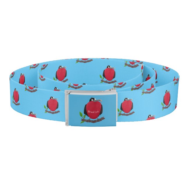 Funny magnificent frigate bird cartoon belt (Coil)