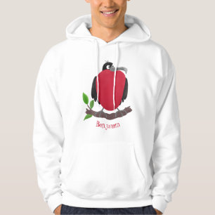 Funny magnificent frigate bird cartoon hoodie