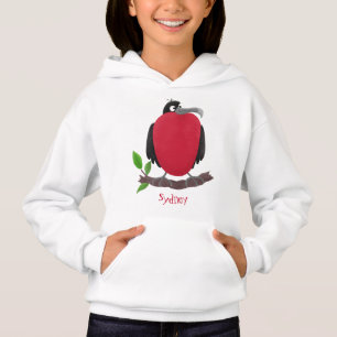 Funny magnificent frigate bird cartoon hoodie