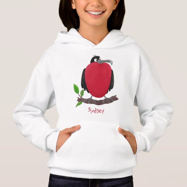 Funny magnificent frigate bird cartoon hoodie (Front)