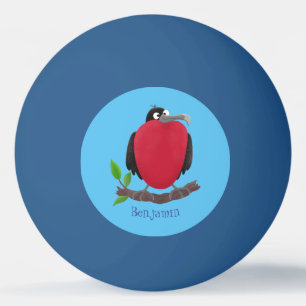 Funny magnificent frigate bird cartoon ping pong ball