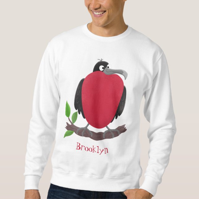 Funny magnificent frigate bird cartoon sweatshirt (Front)