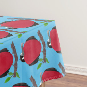 Funny magnificent frigate bird cartoon tablecloth