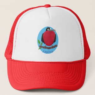 Funny magnificent frigate bird cartoon trucker hat