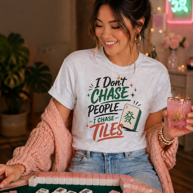 Funny Mahjong Chase Tiles T-Shirt (Creator Uploaded)
