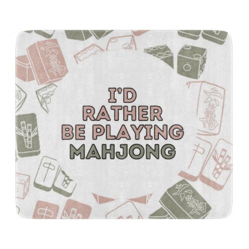 Funny Mahjong Cutting Board