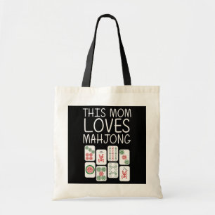 Funny Mahjong Gift For Mom Mother Tile Game Lover Tote Bag