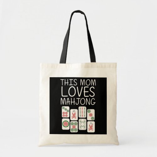 Funny Mahjong Gift For Mom Mother Tile Game Lover Tote Bag