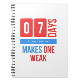 Funny mahjong hobby notebook