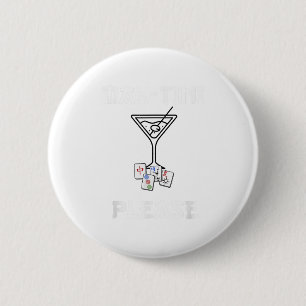 Funny Mahjong Mah-tini Tail Joke Mahjong Button