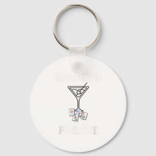 Funny Mahjong Mah-tini Tail Joke Mahjong Keychain