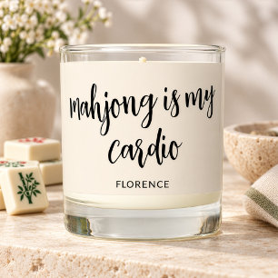 Funny Mahjong Player Lover Personalized Name Scented Candle