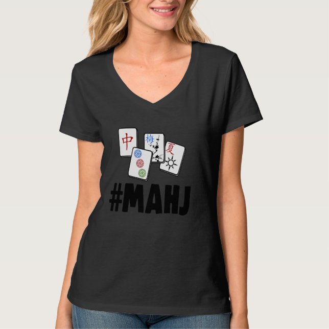 Funny Mahjong Tee Women Game (Front)