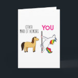 Funny Maid Of Honor Proposal, Cute Unicorn Holiday Card<br><div class="desc">This funny unicorn design will be the perfect proposal gift for you maid of honor. It will put a smile on her face for sure. Show her how awesome and rare she is,  like a true unicorn! :)</div>