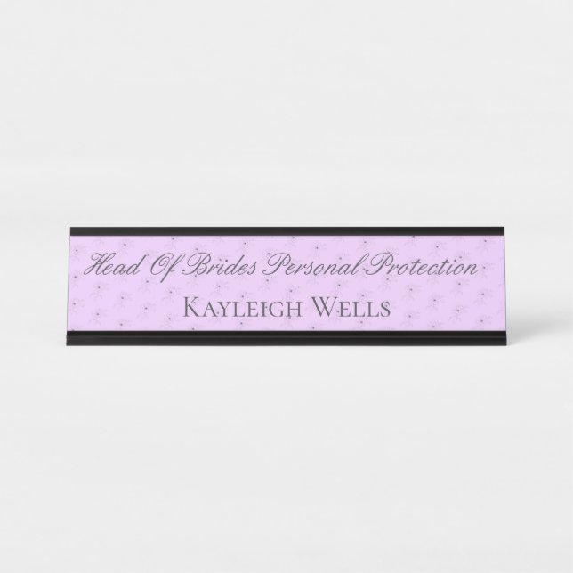 Funny Maid Of Honor Wedding Name Plate (Front)