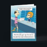 Funny Mail Enhancement Birthday Card<br><div class="desc">Put your special stamp on someone's birthday with this hilarious card,  which pokes fun at the whole male enhancement thing. 

Thank you for choosing this original design by © Chuck Ingwersen. I post cartoons every day on Instagram: https://www.instagram.com/captainscratchy</div>