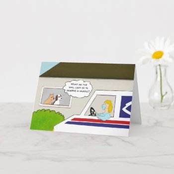 Funny Mail Lady Thank You Essential Worker Card by cbendel at Zazzle