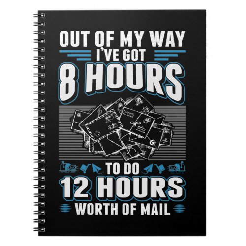 Funny Mailman Humor Stressful Mail Carrier Job Notebook