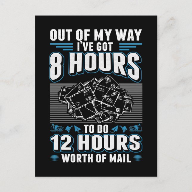 Funny Mailman Humor Stressful Mail Carrier Job Postcard (Front)