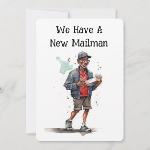 Funny Mailman Moving Announcement Cards