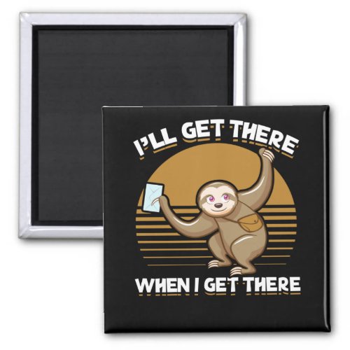 Funny Mailman Sloth Postal Worker Magnet
