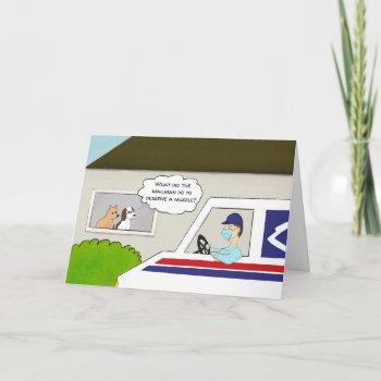Funny Mailman Thank You Essential Worker Card by cbendel at Zazzle