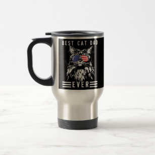 Funny Maine Coon Cat Best Cat Dad Ever Funny Cat Travel Mug