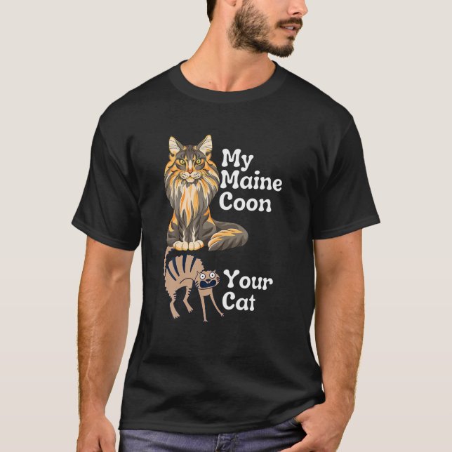 Funny Maine Coon Vs Your Cat | Maine Coon T-Shirt (Front)