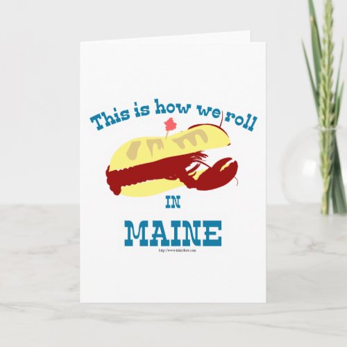 Funny Maine Lobster Roll Card