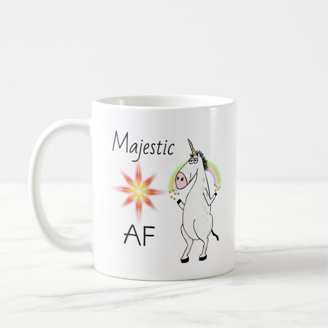 Funny Majestic AF Coffee Mug (Left)