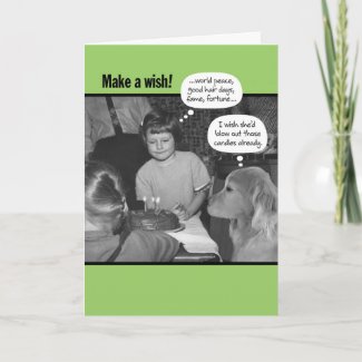 Funny Make a Wish Vintage 50's Photo Card