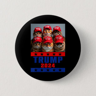 Funny Make Cats Save Again Trump Usa President Ele Button