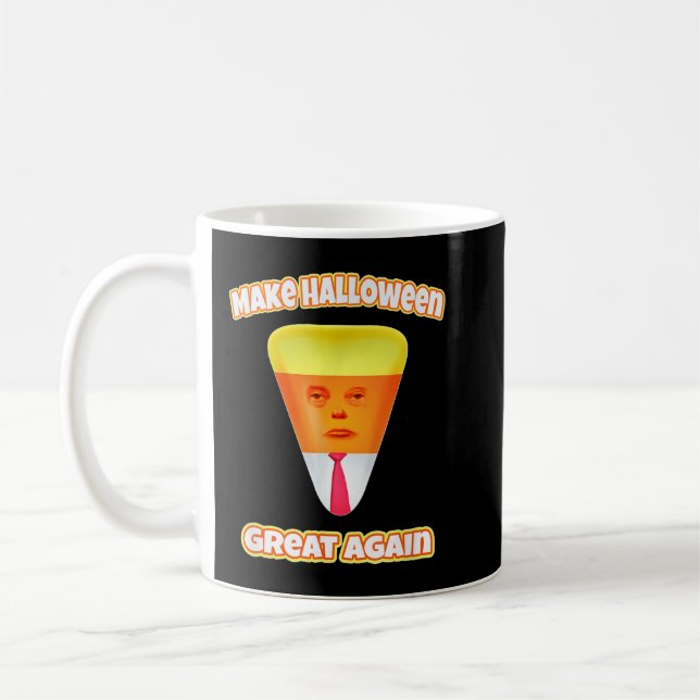 Funny Make Halloween Great Again Candy Corn Trump  Coffee Mug (Left)