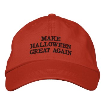 Funny Make Halloween Great Again Hats by LaughingShirts at Zazzle