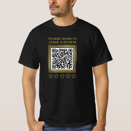 Funny Make Your Own QR Code Leave A Review  T_Shirt