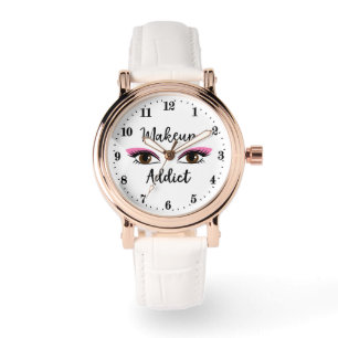 Funny Makeup addict word art Watch