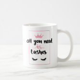 Minimalist Black and White Eyelashes Chic Makeup Coffee Mug | Zazzle