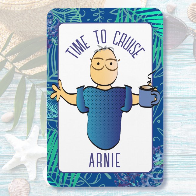 Funny Male Cartoon Coffee Humorous Cruise Door  Magnet (Creator Uploaded)