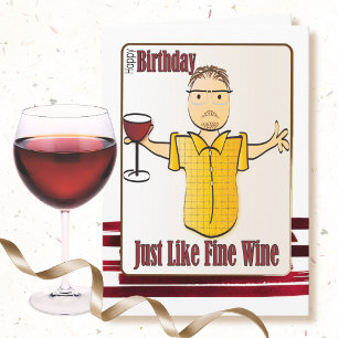 Funny Male Cartoon for Him Sweet Classy Birthday Card