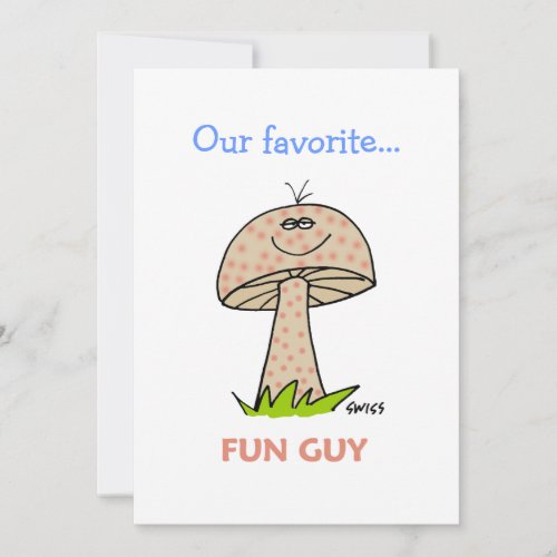 Funny Male Graduate Cartoon Graduation Party Invitation